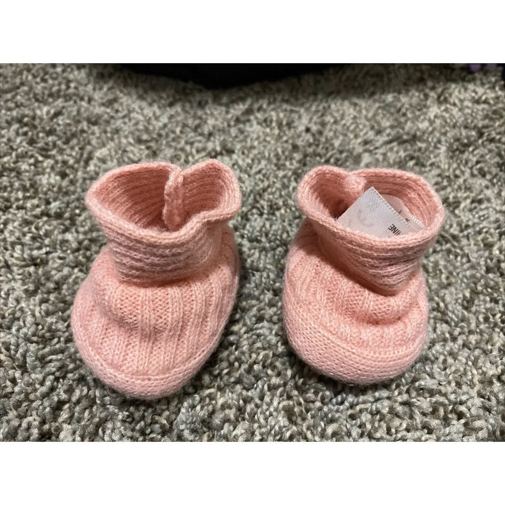 American Girl Bitty Baby Snowy Dreams Pink Slipper Shoes Only